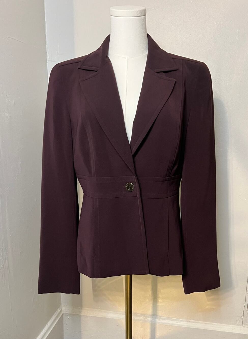 bebe Gorgeous Burgundy Blazer Size 10 EUC